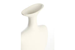 Vaas deco 30x10,5x36 cm TROVO keramiek wit