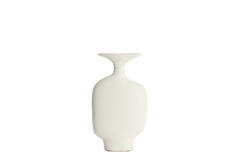 Vaas deco 22,5x8x27 cm TROVO keramiek wit