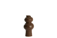 Vase deco Ø13x26 cm ROGANO ceramics dark brown