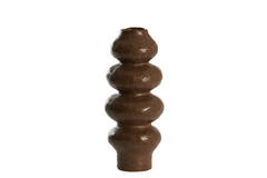 Vase deco Ø15,5x37,5 cm ROGANO ceramics dark brown