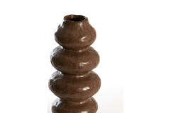 Vase deco Ø15,5x37,5 cm ROGANO ceramics dark brown