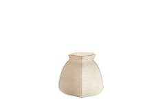Vaas 26,5x25,5x27 cm VELIKO glas licht bruin