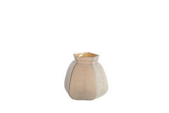 Vaas 26,5x25,5x27 cm VELIKO glas donker bruin