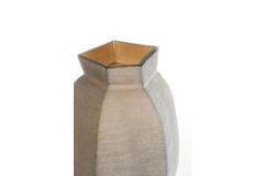 Vaas 26,5x25,5x27 cm VELIKO glas donker bruin