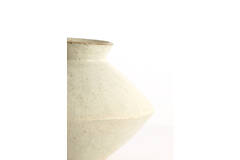Vaas deco 30x30x23 cm BEATO mat crème-zand