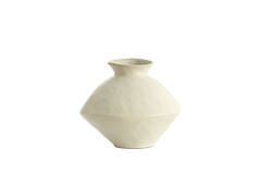 Vaas deco 34x34x27,5 cm BEATO mat crème-zand