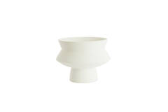 Vaas deco Ø27,5x21 cm VICENTO mat wit