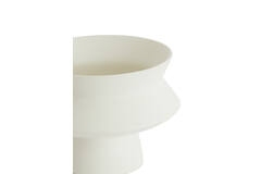 Vaas deco Ø27,5x21 cm VICENTO mat wit