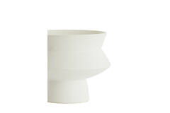 Vaas deco Ø27,5x21 cm VICENTO mat wit