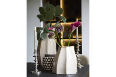 Vase deco 25,5x22x27 cm CHIADO shiny beige