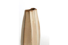Vasija adorno 19,5x11x34,5 cm CHIADO beige brillante