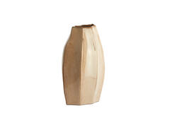 Vasija adorno 25,5x21,5x42,5 cm CHIADO beige brillante