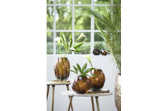 Vase Ø18,5x27 cm ZENIA glass dark brown