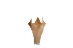 Vasija Ø22x40 cm AIORA vidrio beige lechoso