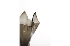 Vaas Ø22x40 cm AIORA glas donker grijs