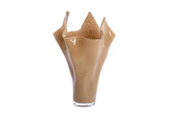 Vaas Ø42x53 cm AIORA glas melk beige