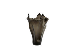 Vase Ø42x53 cm AIORA glass dark grey