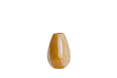 Vase Ø17,5x26 cm KALUDRA glass orange+olive green