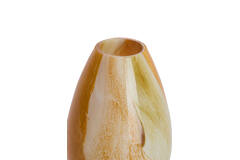 Vase Ø17,5x26 cm KALUDRA glass orange+olive green