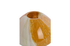 Vase Ø21x18 cm KALUDRA glass orange+olive green