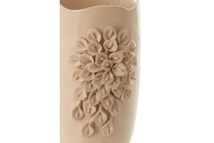 Vase deco 31,5x27x50 cm AMIATA ceramics matt cream