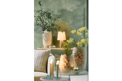 Vase deco 31,5x27x50 cm AMIATA ceramics matt cream