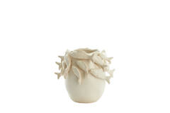 Vase deco 29x28,5x27 cm FISH ceramics cream