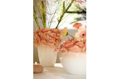 Vase deco 29x28x36,5 cm FISH ceramics coral+cream