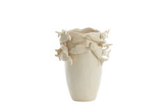 Vase deco 29x28x36,5 cm FISH ceramics cream