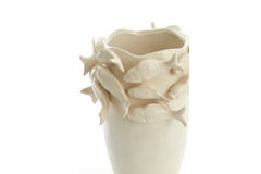 Vase deco 29x28x36,5 cm FISH ceramics cream