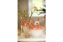 Vase deco Ø40x27 cm FISH ceramics coral+cream