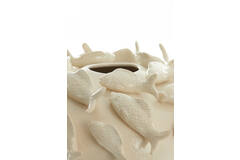 Vase deco Ø40x27 cm FISH ceramics cream