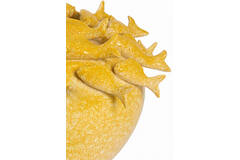 Vase deco Ø40x27 cm FISH ceramics yellow-orange