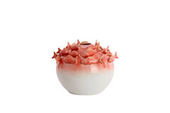 Vase deco Ø41,5x32 cm FISH ceramics coral+cream