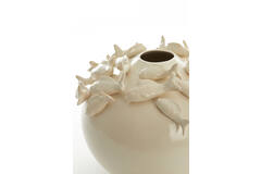 Vase deco Ø41,5x32 cm FISH ceramics cream