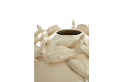 Vase deco Ø41,5x32 cm FISH ceramics cream