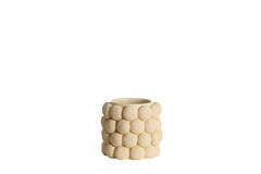 Vase deco Ø20,5x18 cm SEA URCHIN cream