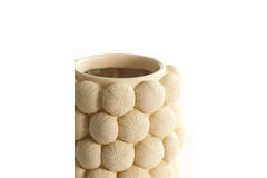 Vase deco Ø20,5x18 cm SEA URCHIN cream