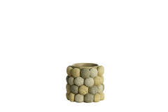 Vase deco Ø20,5x18 cm SEA URCHIN green+dark green