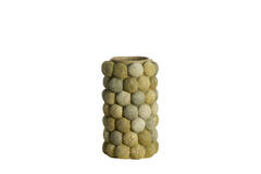 Vase deco Ø19x32,5 cm SEA URCHIN green+dark green