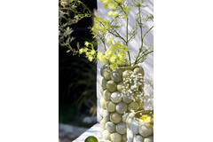 Vase deco Ø19x32,5 cm SEA URCHIN green+dark green