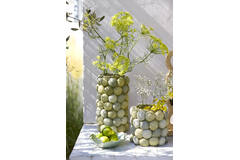 Vase deco Ø19x32,5 cm SEA URCHIN green+dark green