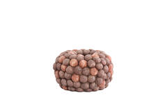 Vase deco Ø40x23,5 cm SEA URCHIN coral red+burgundy