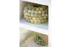 Vase deco Ø40x23,5 cm SEA URCHIN green+dark green