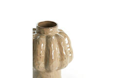 Vaas deco Ø21,5x25 cm ALIVERI keramiek taupe