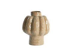 Vaas deco Ø25x29 cm ALIVERI keramiek taupe