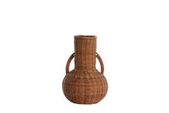 Vaas deco Ø25x35 cm NARINO rotan bruin