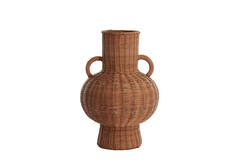 Vaas deco Ø30x43 cm NEIVO rotan bruin