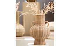 Vaas deco Ø30x43 cm NEIVO rotan bruin