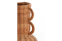 Vaas deco Ø25x38 cm NALEAH rotan bruin